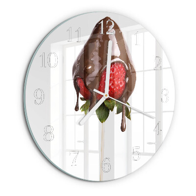 Glas wanduhr Schokolade