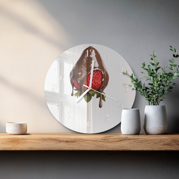 Glas wanduhr Schokolade
