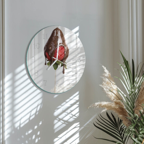 Glas wanduhr Schokolade