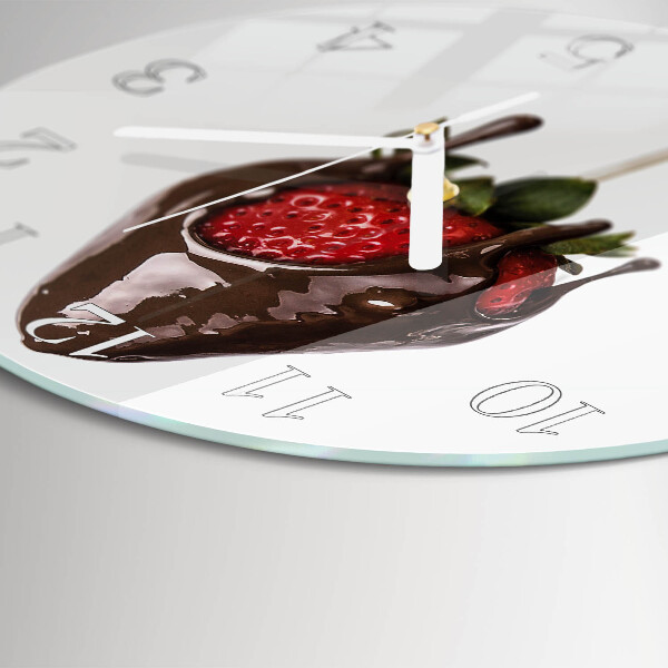 Glas wanduhr Schokolade