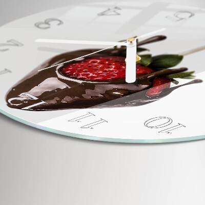 Glas wanduhr Schokolade