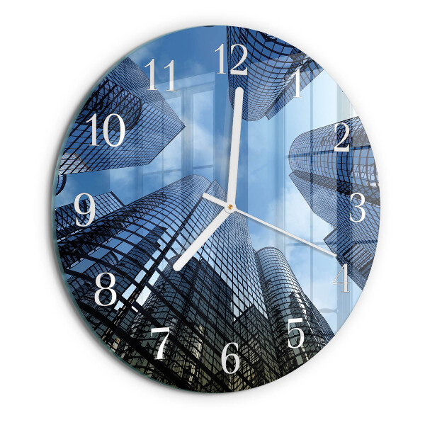 Glas wanduhr Glasgebäude