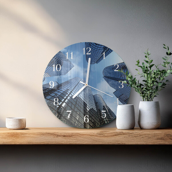 Glas wanduhr Glasgebäude
