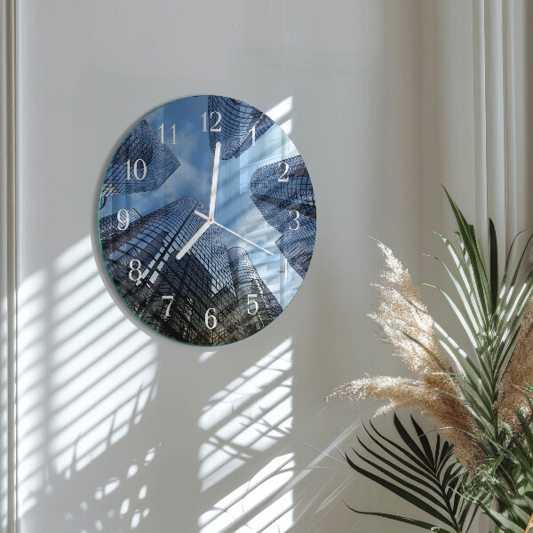Glas wanduhr Glasgebäude