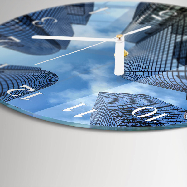 Glas wanduhr Glasgebäude