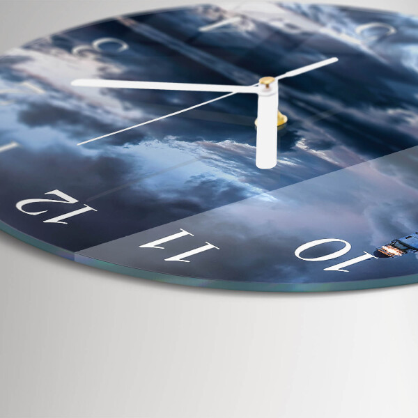 Glas wanduhr Leuchtturm