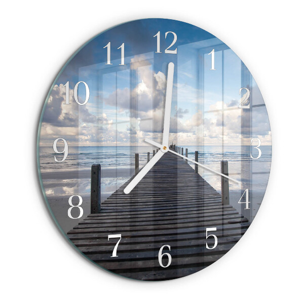 Glas wanduhr Brücke