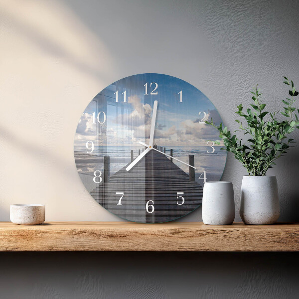 Glas wanduhr Brücke