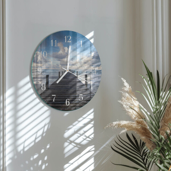 Glas wanduhr Brücke