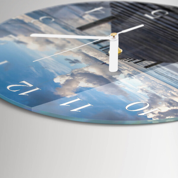 Glas wanduhr Brücke