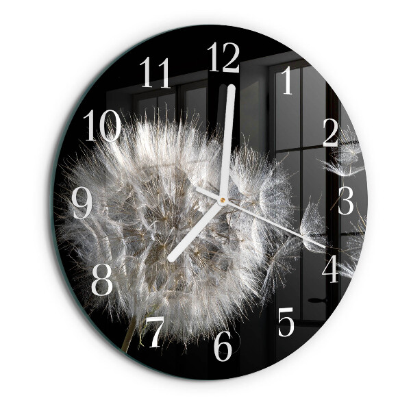 Glas wanduhr Löwenzahn