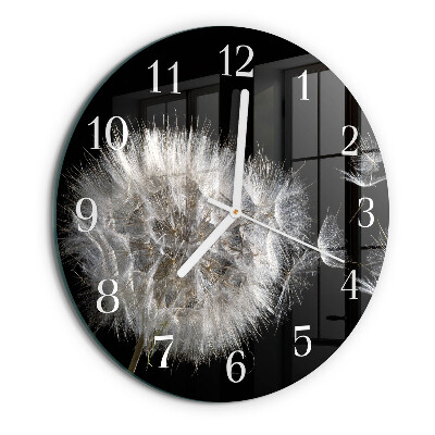 Glas wanduhr Löwenzahn