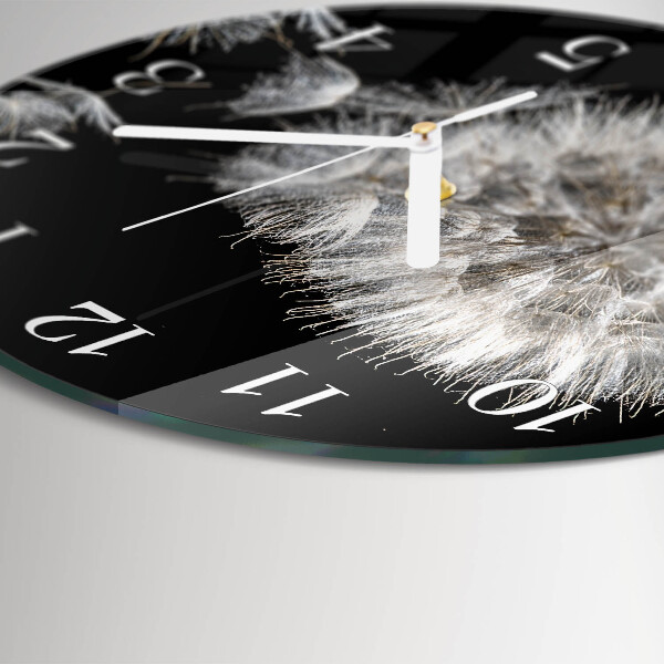 Glas wanduhr Löwenzahn