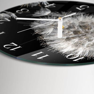 Glas wanduhr Löwenzahn