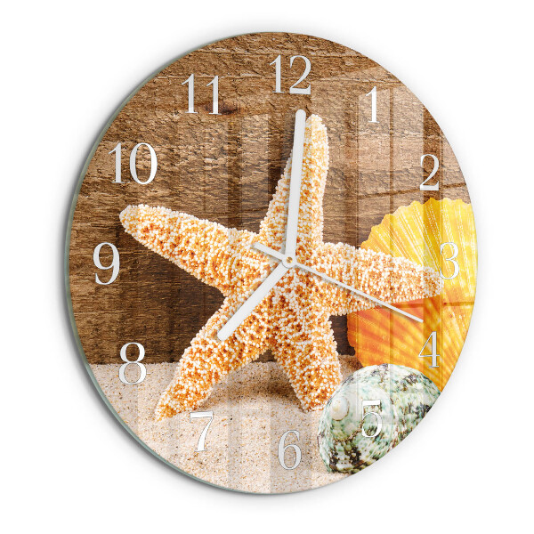 Glas wanduhr Seestern
