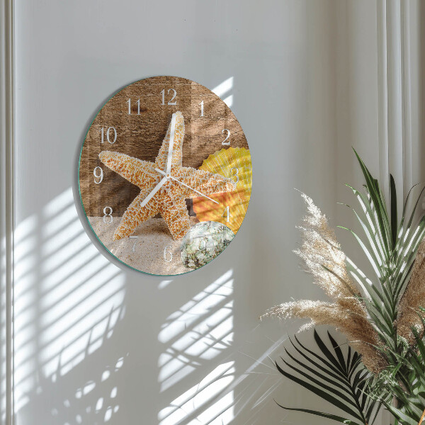 Glas wanduhr Seestern