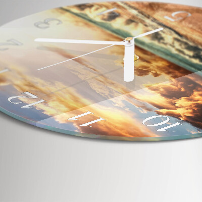 Glas wanduhr Sandküste