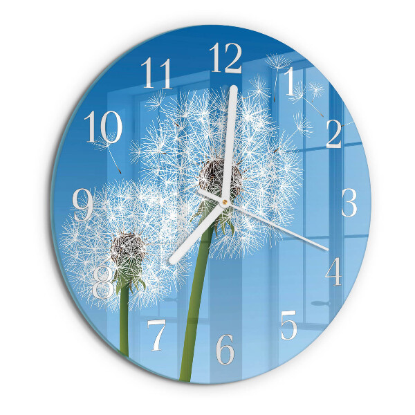 Glas wanduhr Löwenzahn