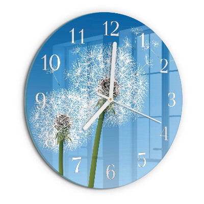 Glas wanduhr Löwenzahn