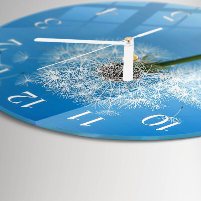Glas wanduhr Löwenzahn