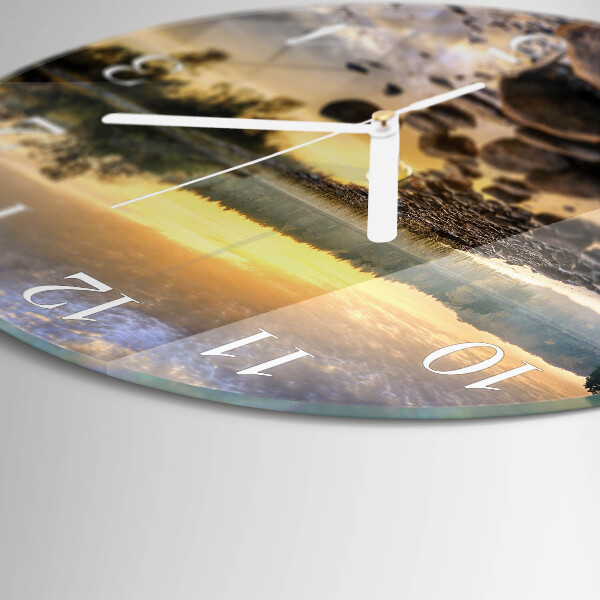 Glas wanduhr Natura-See