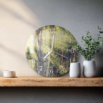Glas wanduhr Palmen