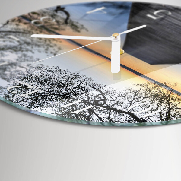 Glas wanduhr Dämmerung