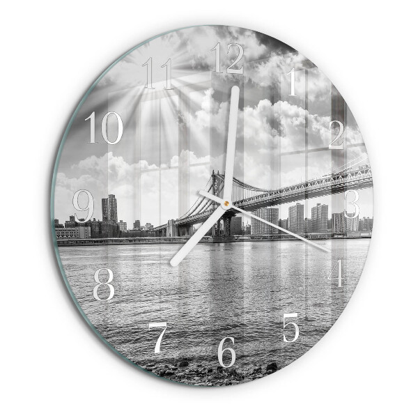 Glas wanduhr Brücke