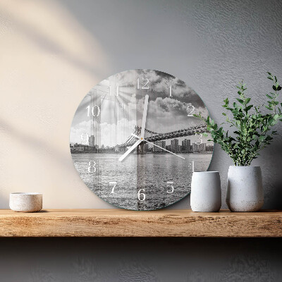 Glas wanduhr Brücke