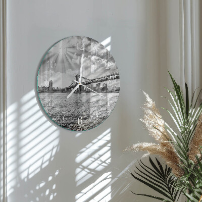 Glas wanduhr Brücke