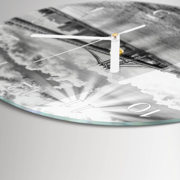 Glas wanduhr Brücke