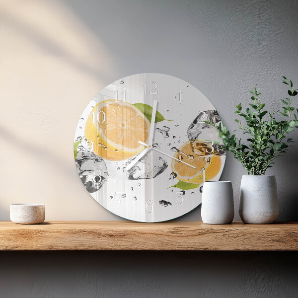 Glas wanduhr Zitronensäure