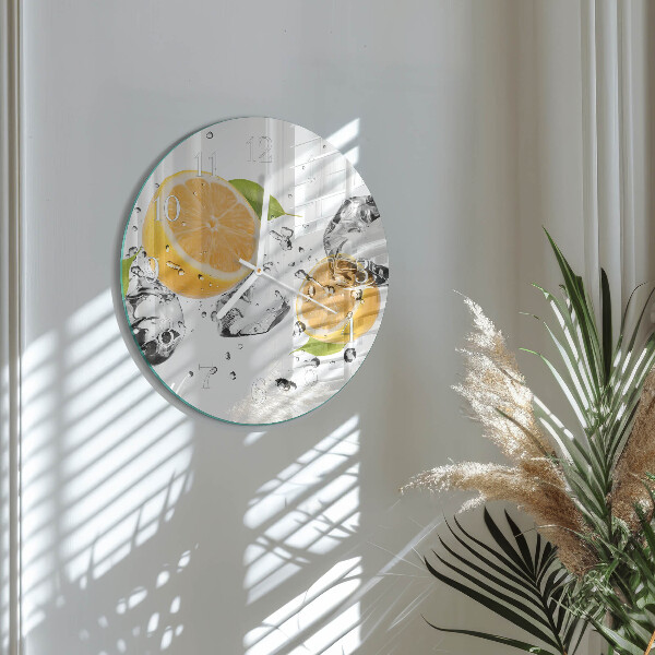 Glas wanduhr Zitronensäure