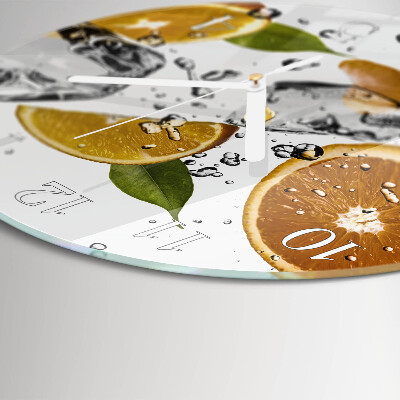 Glas wanduhr Orangen