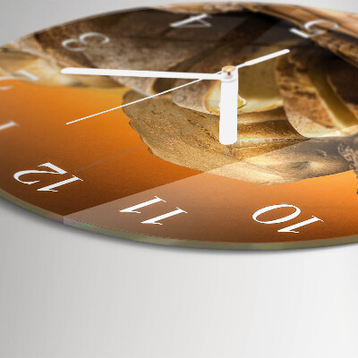 Glas wanduhr Brot
