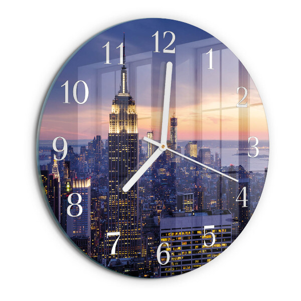 Glas wanduhr Stadt