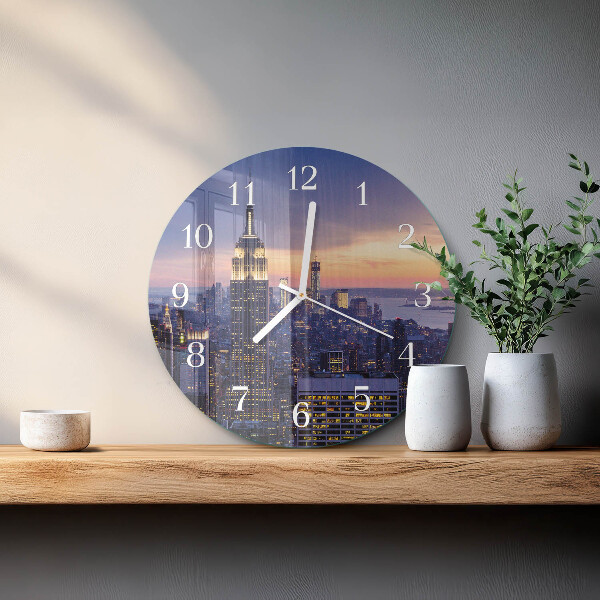 Glas wanduhr Stadt
