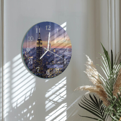 Glas wanduhr Stadt
