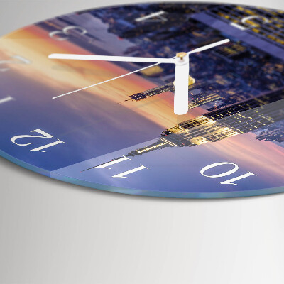 Glas wanduhr Stadt