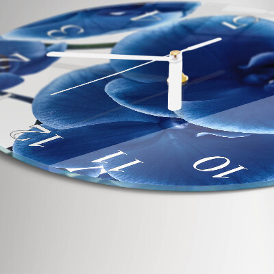 Glas wanduhr Orchidee