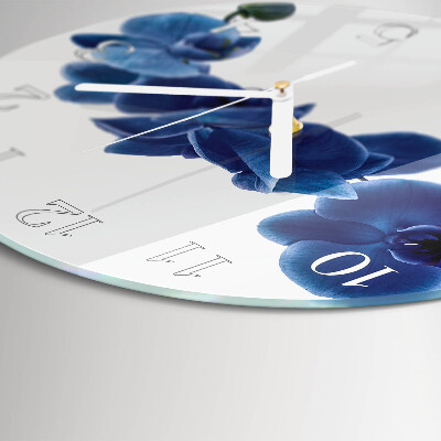 Glas wanduhr Orchidee