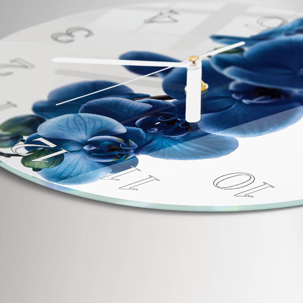 Glas wanduhr Orchidee