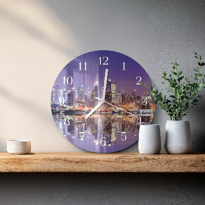 Glas wanduhr Stadt