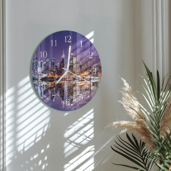 Glas wanduhr Stadt