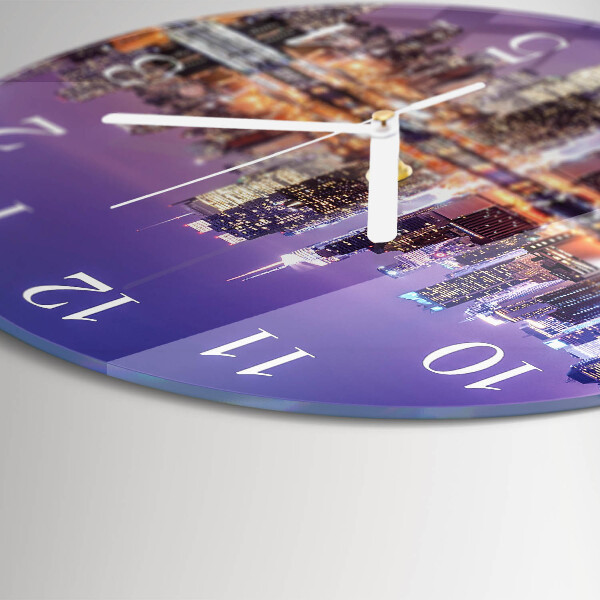 Glas wanduhr Stadt