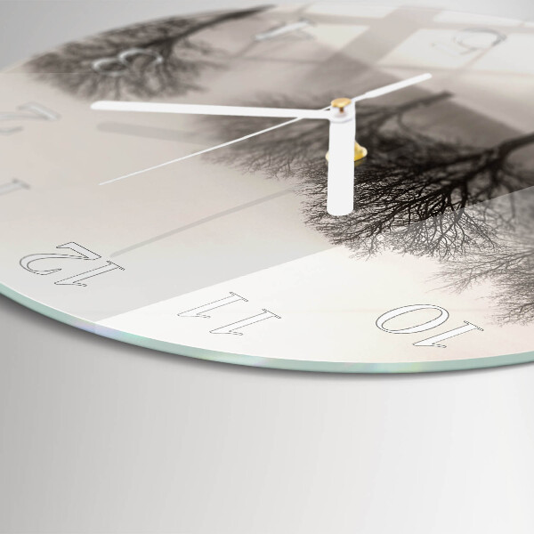 Glas wanduhr Winter