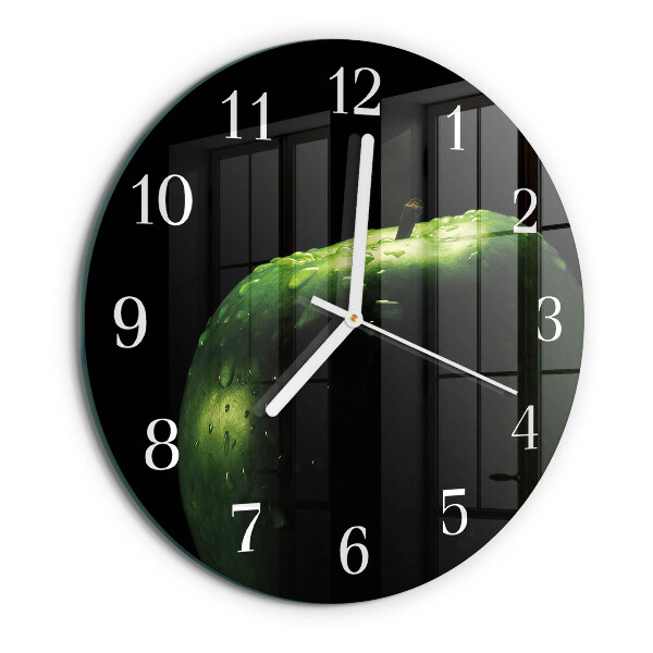 Glas wanduhr Apfel
