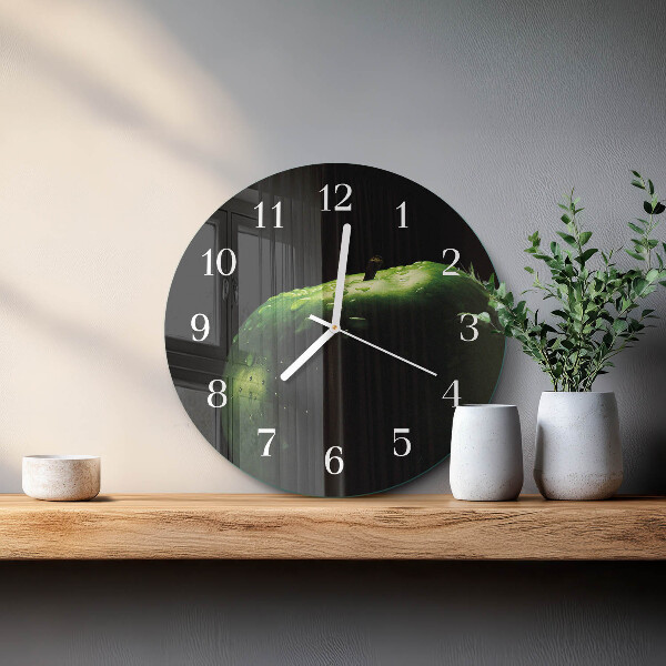 Glas wanduhr Apfel