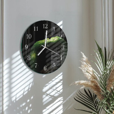 Glas wanduhr Apfel