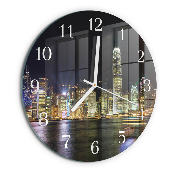 Glas wanduhr Horizont